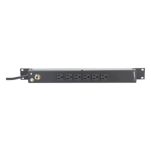 LINKEDPRO BY EPCOM HTCM1U6C – PDU Horizontal / 6 Contactos NEMA 5-15R / 15A / 120Vca / Rack 19" / 1U / Cable 2.5 m (8.2 ft)