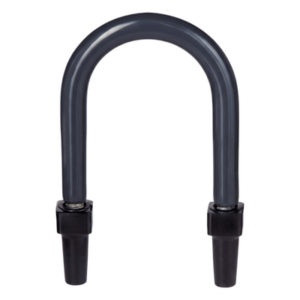 RAWELT AU-112-PC – Abrazadera U de Pata Larga / Recubrimiento PVC 40 mils / Tubo 1 1/4" (32 mm) / Acero Galvanizado / IK09 / UL 203
