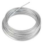 CAMESA SRET318CAM/200MTS – Retenida de Acero Galvanizado / 1/8" / 7 Hilos Trenzados / Carga 600 kg / 200 m (656.2 ft) / Clase A