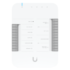 UBIQUITI UA-HUB-DOOR – Controlador de Acceso IP / 2 Lectores / 2 Cámaras / 5 Puertos Gigabit / PoE++ 802.3bt / 4 Entradas de Sensor / 2 Terminales AUX