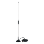 TRAM 703 – Antena Móvil CB / Banda Civil 26.960 - 27.400 MHz / Acero Inoxidable / Base Magnética / Cable RG58 5 m / 61 cm (24 in)