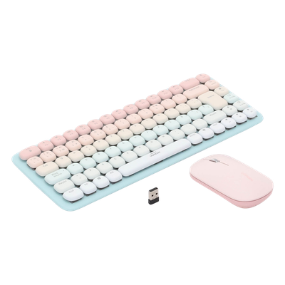 UGREEN 25178 – Paquete de Teclado y Mouse | 85 teclas en Español | Bluetooth y 2.4GHz | Mouse Ambidiestro | Sensor de DPI ajustable | Efectos de Iluminación del Teclado | Amplia compatibilidad | Color Rosa. - Image 3