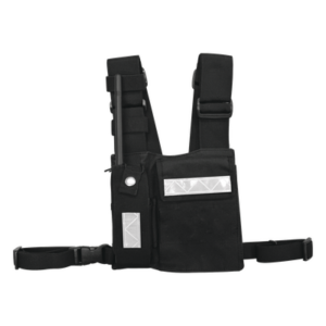 SYSCOM CPP-SLG – Pechera Universal / Soporte para Radio y Bolígrafo / Bolsa con Cinta Adherente / Elemento Reflectante / Hebilla de Seguridad