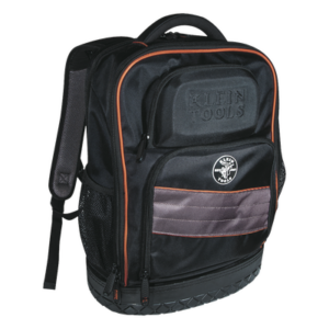 KLEIN TOOLS 55439BPTB – Mochila para herramientas y computadora portátil Tradesman Pro™ en poliéster negro con 25 bolsillos (No incluye herramientas).