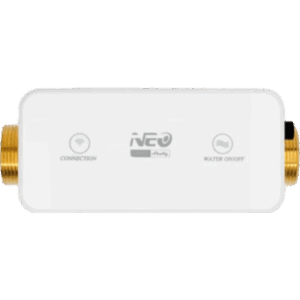 SHELLY NASWV02W – Válvula de Agua Inteligente / Medición Ultrasónica de Flujo, Presión y Temperatura / Wi-Fi y Bluetooth 5.0 / Rosca G1-1/4 BSPP con Adaptador DN25 /