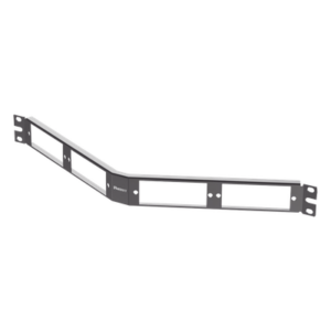 PANDUIT CFAPPBL1A – Patch Panel de Fibra Óptica, Para 4 Placas Acopladras FAP o FMP, Angulado, Color Negro, 1UR