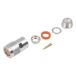 RF INDUSTRIES,LTD RFN-1002-1SI – Conector Coaxial N Macho / Rosca / Cables LMR-400, 9913, RG8/U-SYS / Cuerpo Bronce Plateado / Contacto Oro / Aislante Teflón