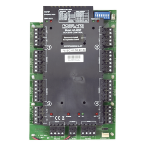 ROSSLARE SECURITY PRODUCTS AC-425IP-LPCB – Controladora de acceso / 4 lectoras expandible a 8 / 30,000 usuarios / RS-485 y TCP/IP / 4 relés / Antipassback