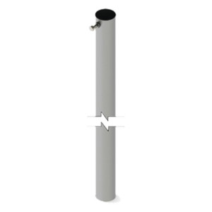 SYSCOM TOWERS SLM-S3G – Sección de Mástil Telescópico / 3 m (9.8 ft) de Altura / Diámetro 1 1/2" / Acero Galvanizado / Diseño Plegable