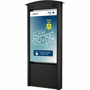 PEERLESS KOP55XHB-A – Kiosko Vertical de 55" Xtreme High Bright Outdoor Display / Full HD 1080p / IP66 Display + IP55 Cabinet / Acero Inoxidable y Aluminio / Resistente a Vientos 135 mph / Opción Parlantes 100W / Touch IR 10 Puntos Opcional