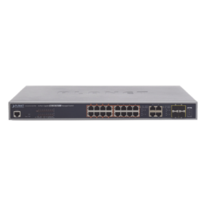 PLANET GS-4210-16UP4C – Switch administrable L2 / 16 puertos Gigabit Ultra PoE 60W / 4 puertos Combo TP/SFP / Presupuesto PoE 400W / Dual Stack IPv6/IPv4