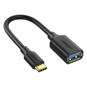 UGREEN US154 – Adaptador OTG USB-C a USB-A / USB 3.0 5 Gbps / Cable 15 cm / Conectores Chapados en Oro / Triple Blindaje