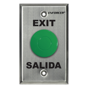 ENFORCER SECOLARM SD-7201GCPE1Q – Botón de Salida Tipo Hongo / Contacto NO/NC / 24 VDC / Acero Inoxidable / Montaje en Caja Estándar