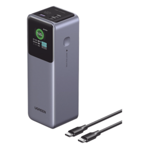 UGREEN 35525B – Power Bank / 25000mAh / 200W Total / 140W USB-C1 + 100W USB-C2 / PD 3.0 / QC 3.0 / Pantalla TFT / Carcasa Ignífuga