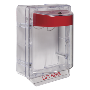 STI STI-1130-NR – Cubierta Protectora / Policarbonato UV / Bocina 95-105 dB / Montaje Superficie / Espaciador Transparente / ADA y UL / -40°C a 116°C