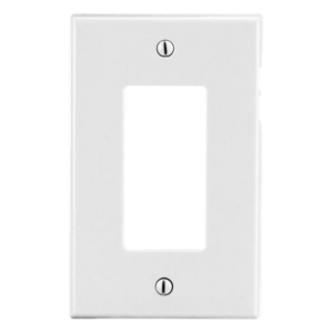 HUBBELL HUB-P26W – Tapa para Contacto Rectangular / Decorador / Policarbonato Termoplástico / 4.63 x 2.88 x 0.25 in / Vertical / Blanco