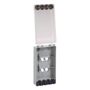 PANDUIT CFPWR4CL – Placa de Pared Vertical / IP56 / 4 Módulos Mini-Com / Policarbonato / Color Claro