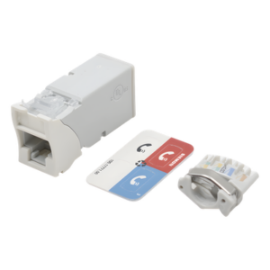 SIEMON Z6A-02B – Jack Cat6A / UTP / Montaje Híbrido Plano-Angulado / Alta Densidad / Blanco / Versión Bulk