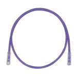 PANDUIT UTP28SP0.2MVL – Cable de Parcheo Cat6 / UTP 28AWG / Diámetro 3.8 mm / 20 cm / Violeta / LSZH-CM / PoE hasta 48 cables en mazo