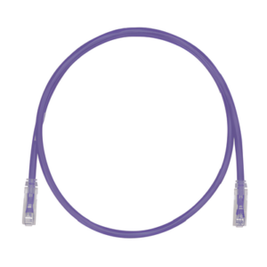 PANDUIT UTP28SP0.2MVL – Cable de Parcheo Cat6 / UTP 28AWG / Diámetro 3.8 mm / 20 cm / Violeta / LSZH-CM / PoE hasta 48 cables en mazo