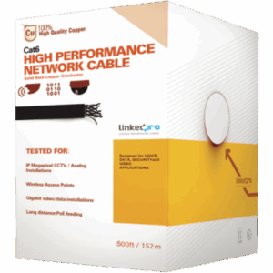 LINKEDPRO BY EPCOM PRO-CAT-6-PLUS/500-V2 – Cable UTP Cat6+ / 152.5 m (500 ft) / Calibre 23 / 100% Cobre / 250 MHz / Interior