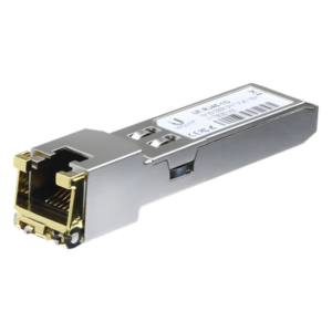 UBIQUITI UF-RJ45-10G – UFiber Módulo Ethernet RJ45 a SFP+ 1/10 Gbps, distancia hasta 100 m (1 Gbps) o 30 m (10 Gbps)