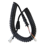 TXPRO TXM272 – Cable de Micrófono Espiral / Conector 8P8C6 / Longitud 280 mm / Diámetro 4.5 mm / Temperatura -20~105°C / PP-PU Negro