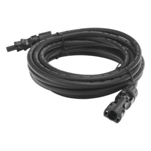 EPCOM POWERLINE CBLMC42P5MBLK1 – Cable Fotovoltaico / 2.5 m (8.2 ft) / 10 AWG / Terminales MC4 Macho-Hembra / Negro UV