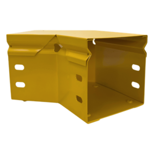 CHAROFIL CHFBC454X4R8EPK – Curva Horizontal para Fibra Óptica / 45° / Aluminio 4" x 4" / Radio 8" / Epóxica Amarilla / Incluye Accesorios