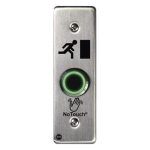 STI NT-SS000-ES – Interruptor IR sin contacto / Acero inoxidable 304 grado médico / Montaje delgado 4.5x4.5 pulgadas / Temporizador 0.5-20 seg / Contacto forma C