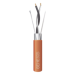 GENESIS 3322-1003 – Cable de Comunicación / 1 Par 18 AWG / Blindado / Plenum / 305 m (1000 ft) / Naranja