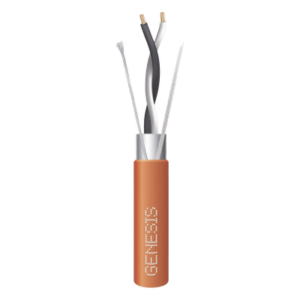 GENESIS 3322-1003 – Cable de Comunicación / 1 Par 18 AWG / Blindado / Plenum / 305 m (1000 ft) / Naranja