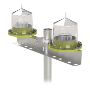EPCOM INDUSTRIAL EIGSLSEDOBLE – Lámpara de Obstrucción Tipo L-810 / Autónoma Solar / Luz Fija o Intermitente / IP68 / Fotocélula