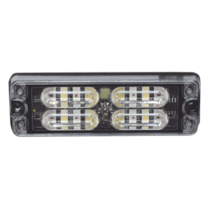 ECCO ED3511RW – Luz de Advertencia LED de Montaje en Superficie / 12 LEDs de 1 W / 36 Patrones de Destello / IP67 / SAE Clase I / 0.5 Pulgadas de Profundidad