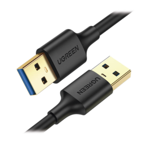 UGREEN 10370 – Cable USB-A 3.0 / Macho a Macho / 5 Gbps / 1 Metro (3.3 ft) / Núcleo Cobre Estañado / Blindaje Múltiple / Plug & Play