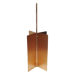 TOTAL GROUND TG-TR-HT – Electrodo de Tierra Tipo Rehilete / Diseño Cruceta Cobre / Fosa 50x50x80 cm (1.6x1.6x2.6 ft) / Acabado Cobrizado Terzo / Norma NOM-001-SEDE-2012
