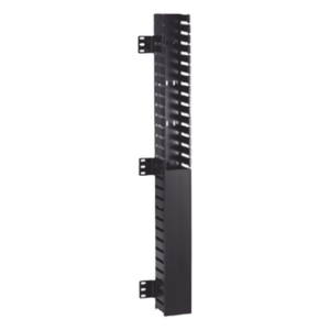 PANDUIT CWMPV2340 – Organizador Vertical / 40 UR / 1825 mm (70.8 in) / Montaje Frontal en Riel / PVC / 2.25 in Ancho / Negro