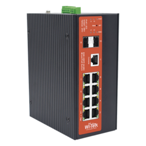 WI-TEK WI-PMS310GF-ALIEN-I – Switch Industrial Administrable Gigabit con 2 Puertos PoE bt + 6 Puertos PoE af/at o 24 V Pasivo + 2 SFP Gigabit, 240 W