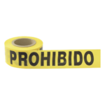 SURTEK SYS-137299 – Cinta de Barricada / 100 m (328.1 ft) de Longitud / Ancho 76 mm (3") / Polipropileno con Aditivos UV / Espesor 0.4 mm / Leyenda "Prohibido el Paso"