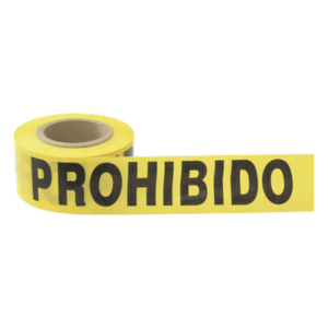 SURTEK SYS-137299 – Cinta de Barricada / 100 m (328.1 ft) de Longitud / Ancho 76 mm (3") / Polipropileno con Aditivos UV / Espesor 0.4 mm / Leyenda "Prohibido el Paso"