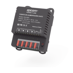 EPCOM POWERLINE NV-415-DC – Fuente de Poder / 4 Canales / Salida Ajustable 12/13.5/15 Vcc / 4 A / Protección OVP-OCP-OTP-SCP / Montaje en Pared