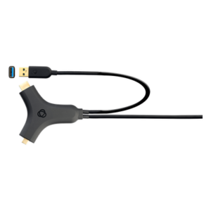 KRAMER CCU32/UC+H – Adaptador Activo Multi-Formato / HDMI + USB 3.2 a USB-C / 4K@30Hz 4:4:4 / 60W PD / Cable 2.7 m (8.85 ft)