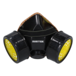 URREA SYS-RESM2 – Respirador de Media Cara / Protección Nasal y Bucal / Doble Cartucho Intercambiable / 2 Cartuchos para Vapores Orgánicos / Válvula de Exhalación / Correa Elástica Ajustable