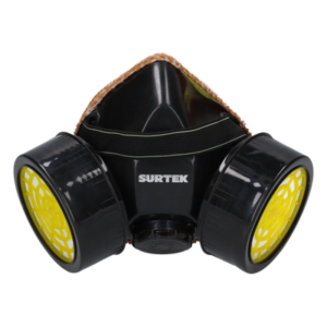 URREA SYS-RESM2 – Respirador de Media Cara / Protección Nasal y Bucal / Doble Cartucho Intercambiable / 2 Cartuchos para Vapores Orgánicos / Válvula de Exhalación / Correa Elástica Ajustable