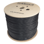 LINKEDPRO BY EPCOM EP-CAT-5E-V2P – Bobina de Cable Siamés Cat5e CCA + 2 Cables Gruesos (16 AWG) / 305 m (1000 ft) / Exterior / Industrial para Climas Extremos