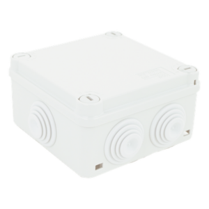 GEWISS GW-44-024 – Caja de Derivación Estanca / 6 Entradas / IP55 / IK08 / 100x100x50 mm / Libre de Halógenos / -24 a 60°C