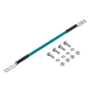 HOFFMAN DGJ – Kit de Puente de Tierra / Cable de Cobre 6 AWG / Aislamiento THW / Terminales de Dos Orificios / 30 cm (11.8 in)