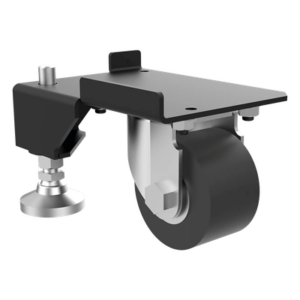 HOFFMAN PS1CLKHD – Kit de Ruedas y Niveladores para Gabinetes Trabajo Pesado / 3000 lbs (1361 kg) / Material Compuesto Negro / Ruedas Giratorias 360° / Acero Dulce con Recubrimiento en Polvo / 4.7 x 6.5 x 4.0 pulgadas
