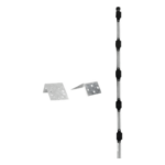 EPCOM INDUSTRIAL SYS-POST-3-V2 – Poste para Cerco Eléctrico / 1 m (3.3 ft) de Altura / 5 Aisladores de Paso / Base Multiposición / Acero Galvanizado