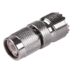 RF INDUSTRIES,LTD RFT-1235 – Adaptador de Conector RF / TNC Macho a UHF Hembra SO-239 / Montaje en Línea / Cuerpo Bronce Niquelado / Contacto Oro / Aislante Teflón